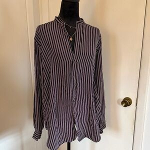 Polo by Ralph Lauren Black Tunic with Pink and White Stripes